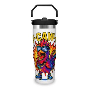 CAW-CAW Rooster Tumbler - Retro Hip-Hop Insulated Cup