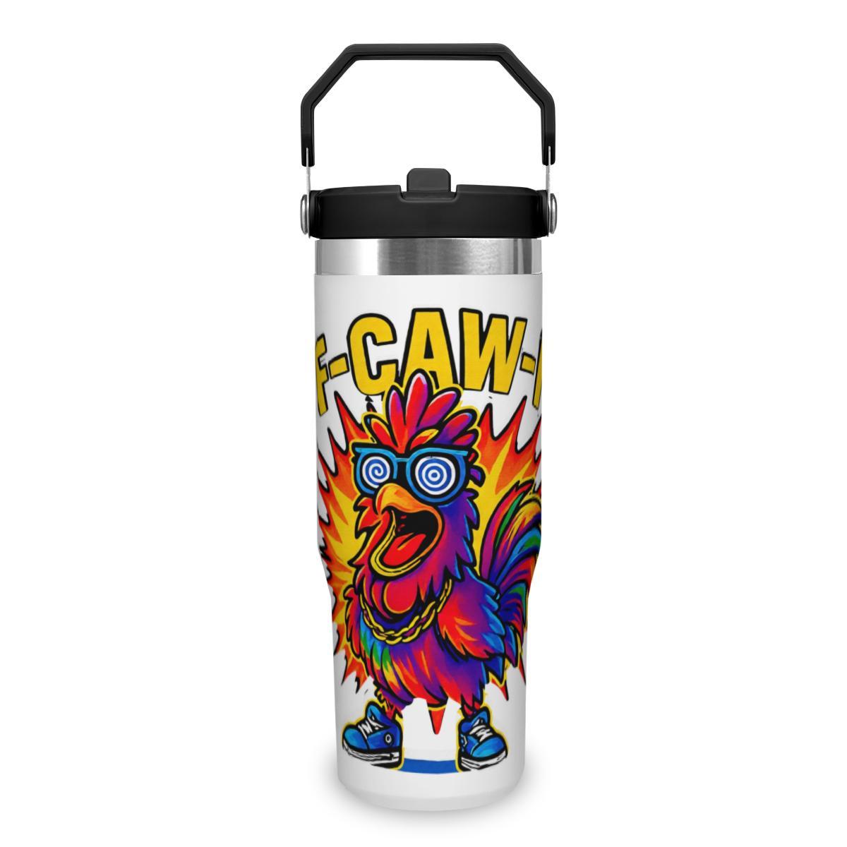 CAW-CAW Rooster Tumbler - Retro Hip-Hop Insulated Cup