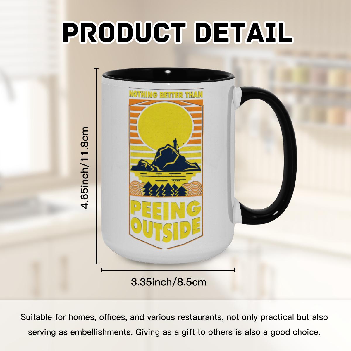 Peeing Outside Mug - Outdoor Camping Humor Coffee Cup - Image 8