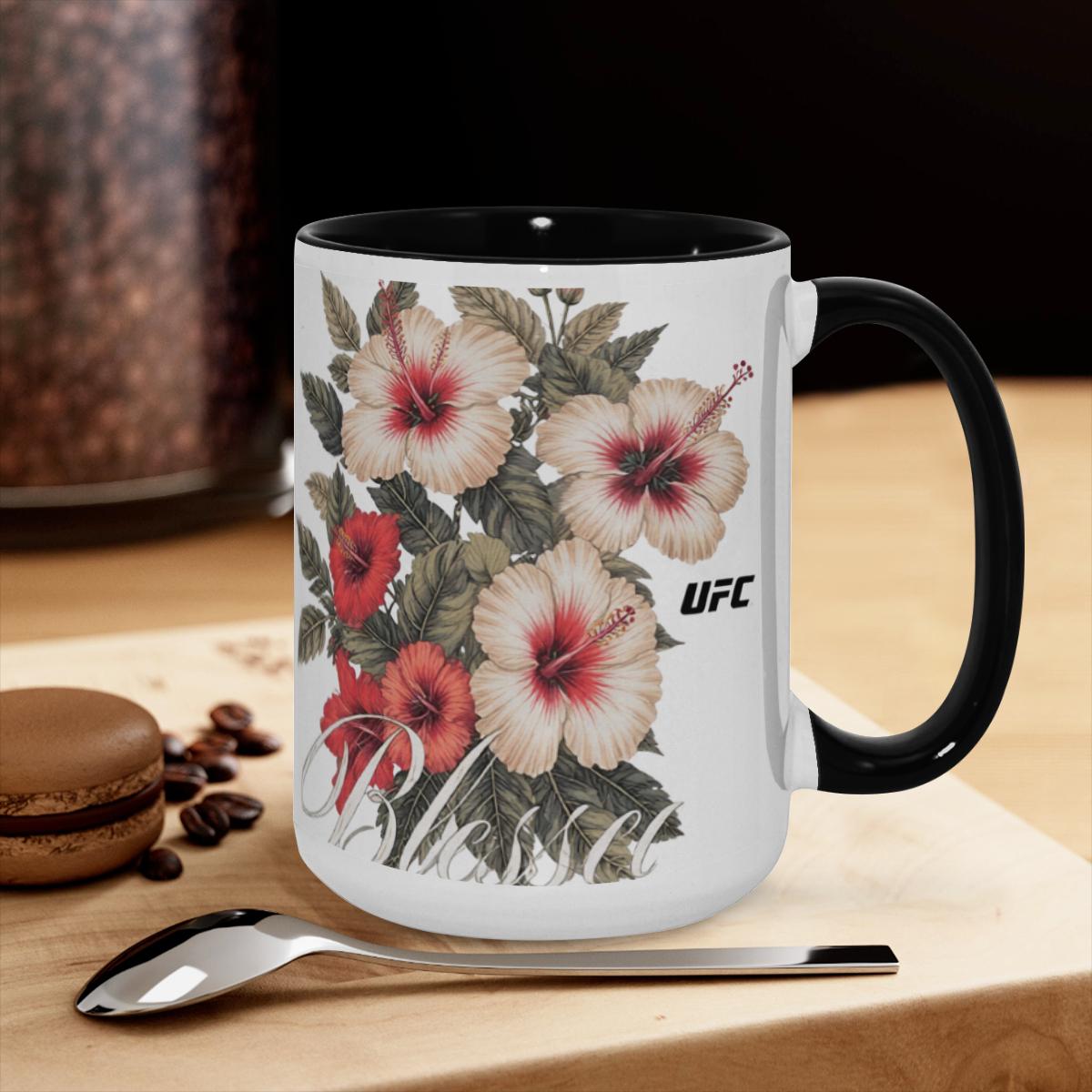 UFC Hibiscus Mug - Vintage Floral MMA Cup - Image 3