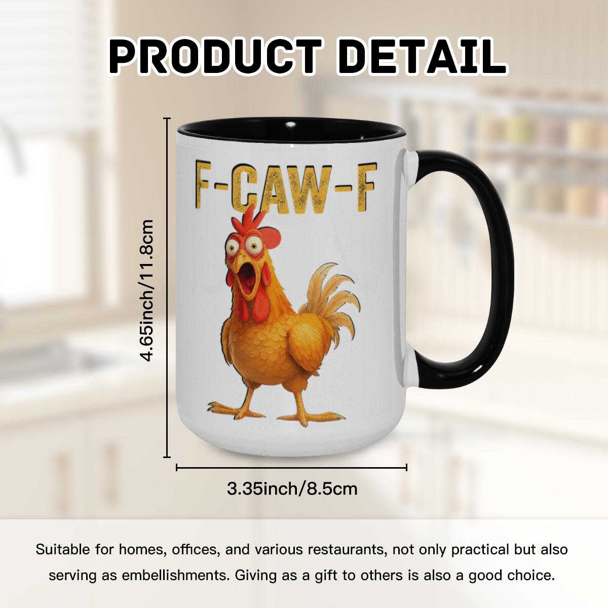 Funny F-Caw-F Chicken Mug - Humorous Coffee Cup - Image 8