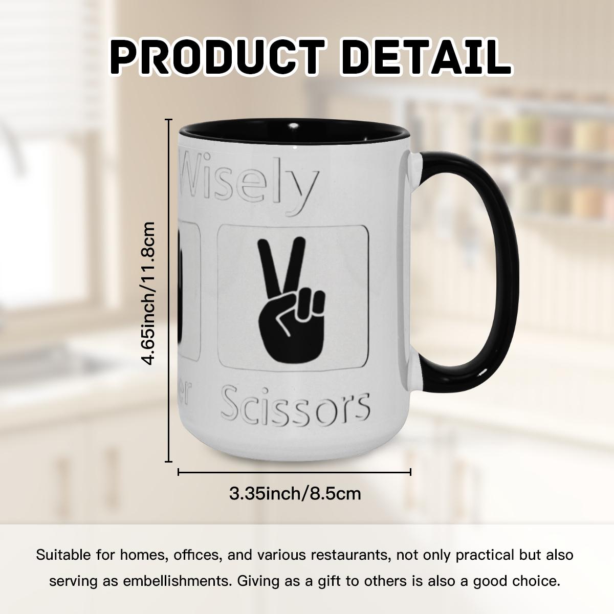 Rock Paper Scissors Mug - Game “Wisely” Humor Cup - Image 8