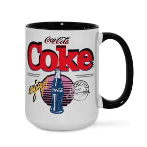 Classic Soda Logo Mug - Retro Two-Tone Brand Cup