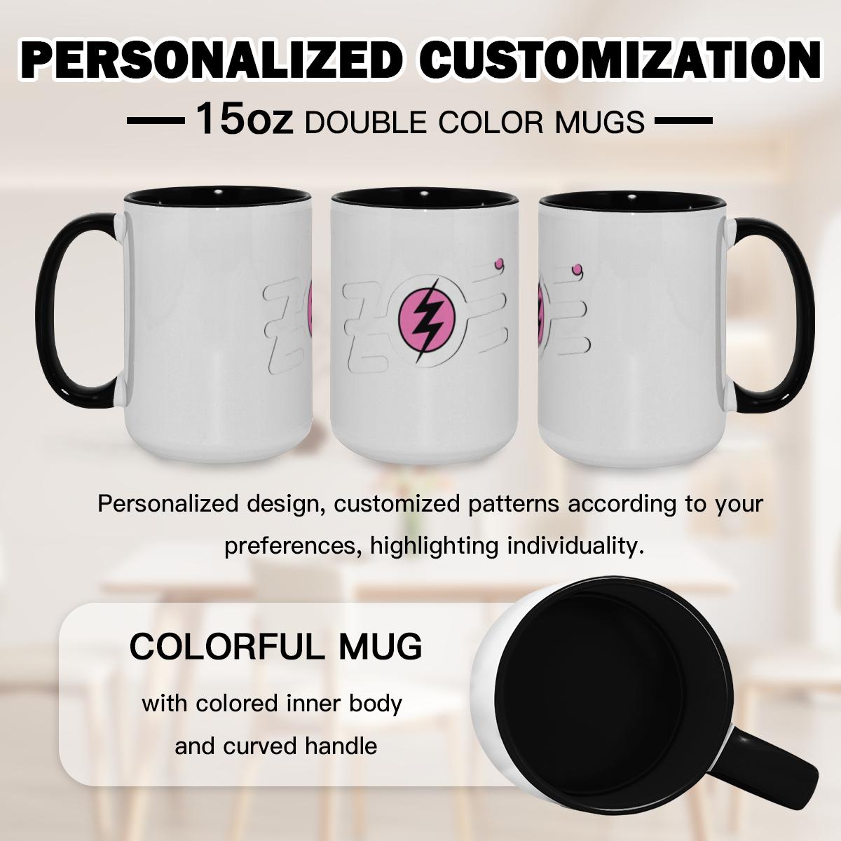 Pink Lightning Bolt Mug - Retro Stylish Cup - Image 2