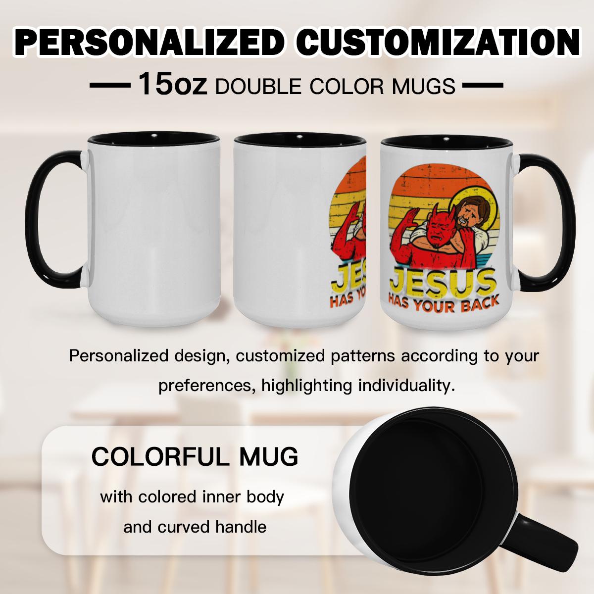 ‘Jesus Has Your Back’ Mug - Retro Faith Cup - Image 2