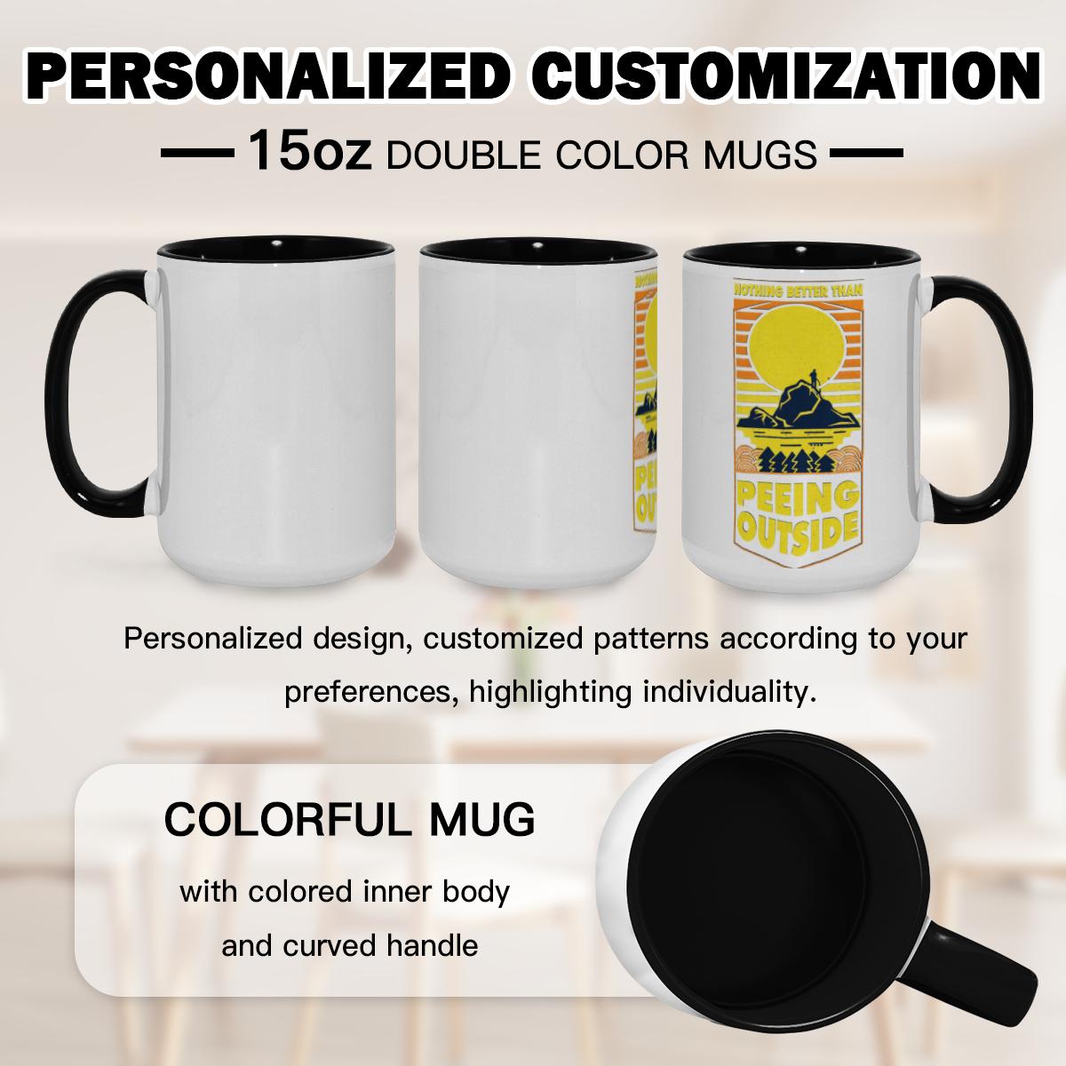 Peeing Outside Mug - Outdoor Camping Humor Coffee Cup - Image 2