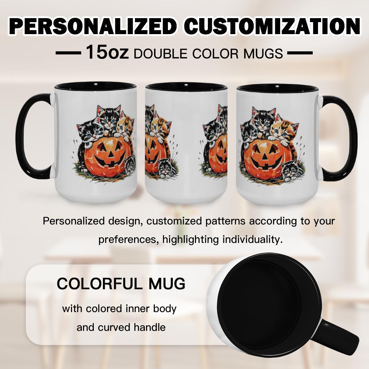 Halloween Kittens Mug - Cute Cat Pumpkin Cup - Image 2