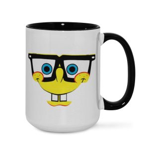 Nerdy Cartoon Character Mug - Retro Geeky Coffee Cup