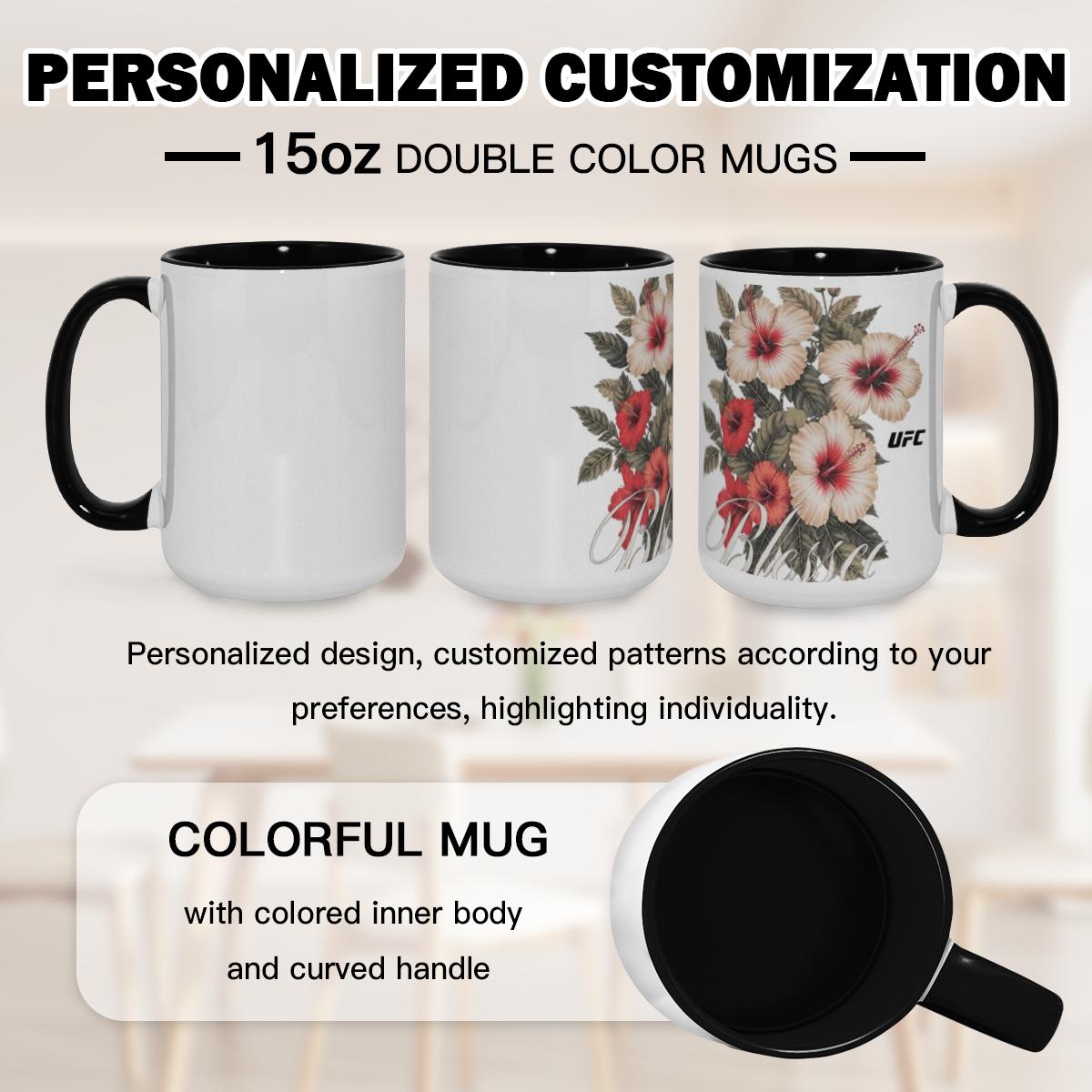 UFC Hibiscus Mug - Vintage Floral MMA Cup - Image 2