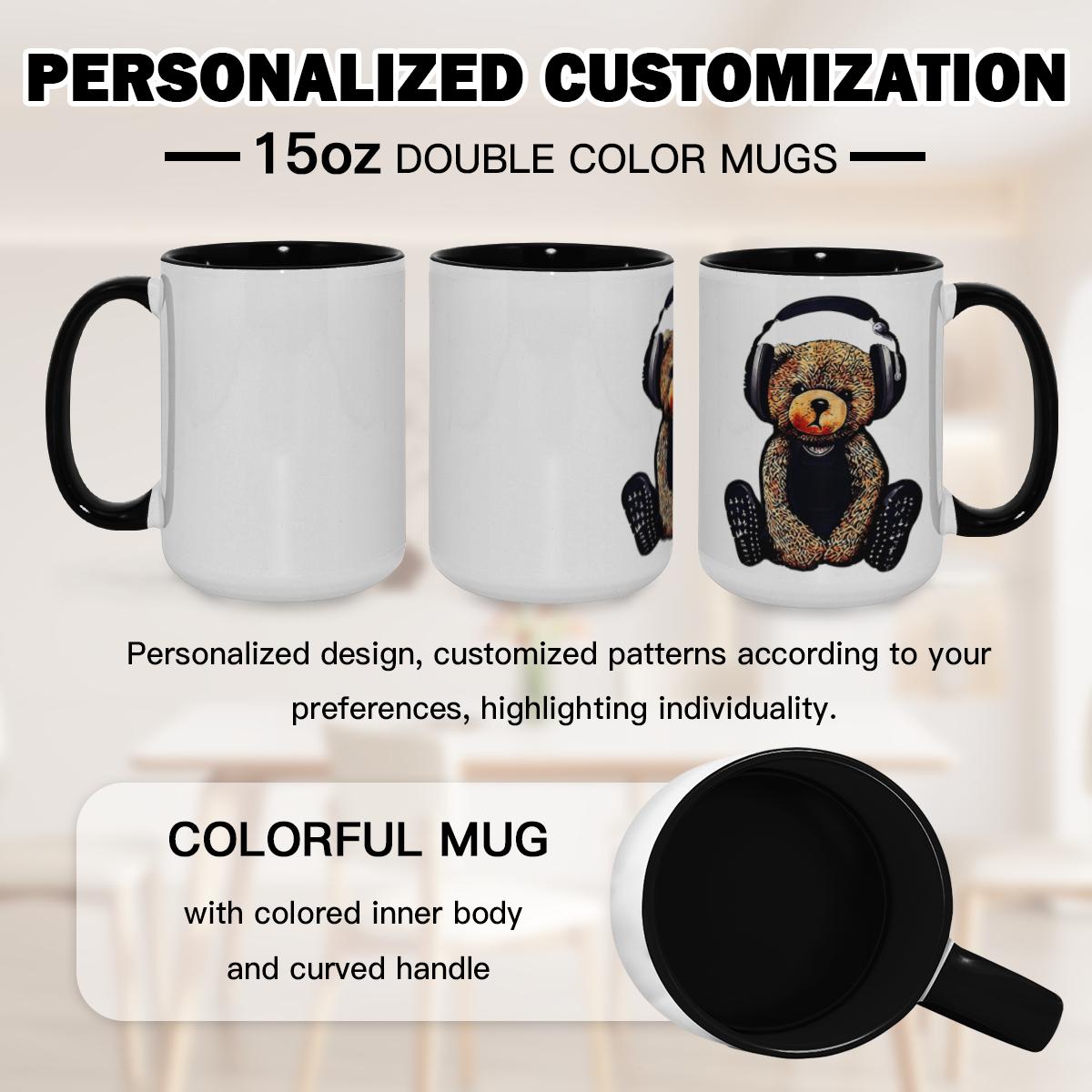 Teddy Bear Headphones Mug - Streetwear Style Cup - Image 2