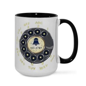 Rotary Phone Mug - Retro 80s 90s Nostalgia Cup