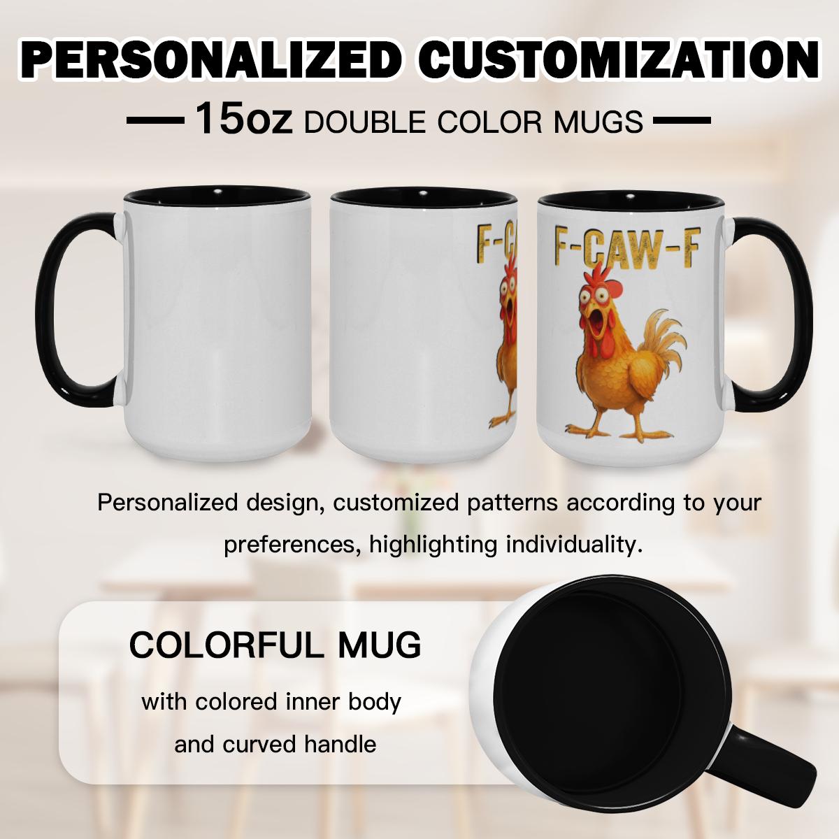 Funny F-Caw-F Chicken Mug - Humorous Coffee Cup - Image 3