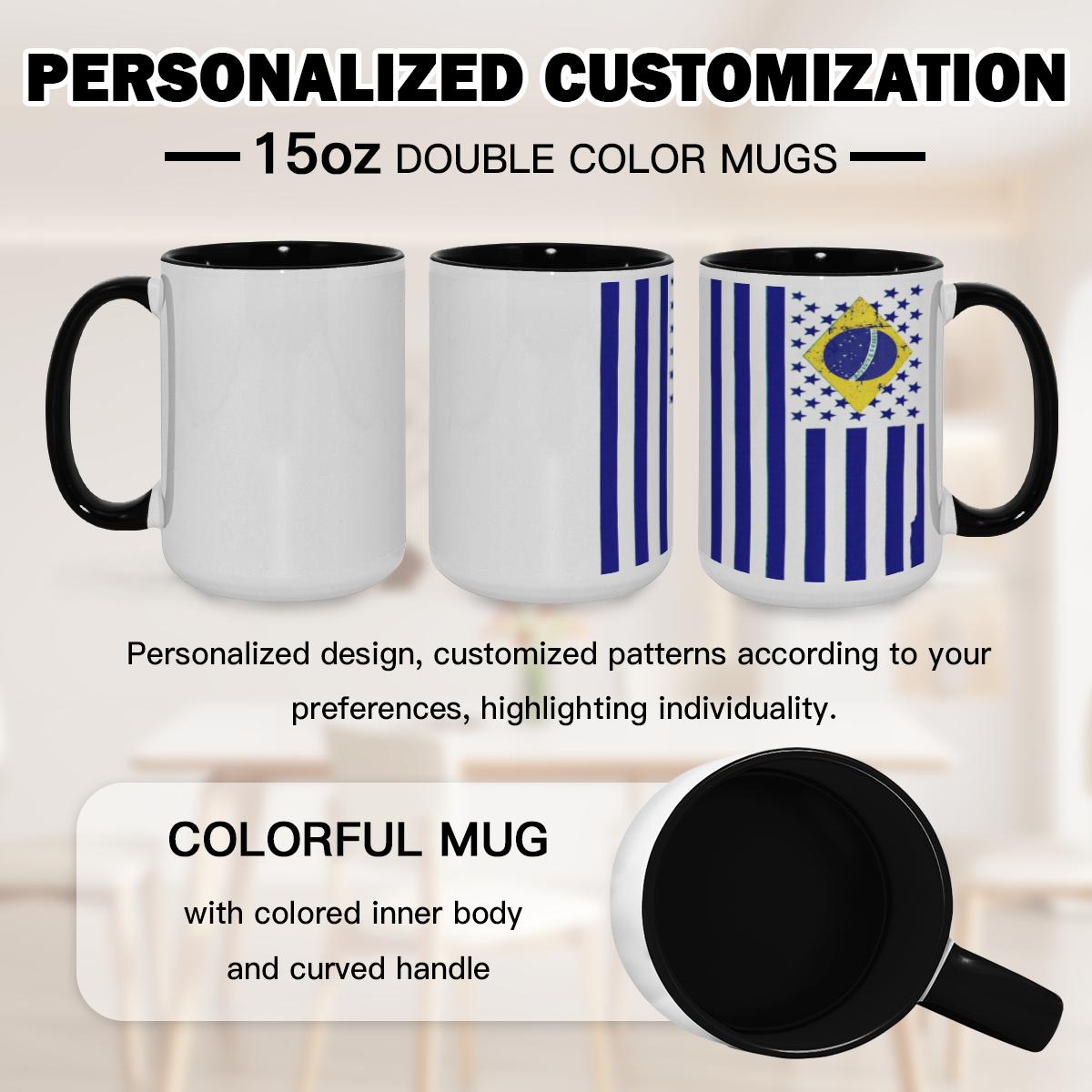 Brazilian-American Flag Mug - Dual Heritage Coffee Cup - Image 2