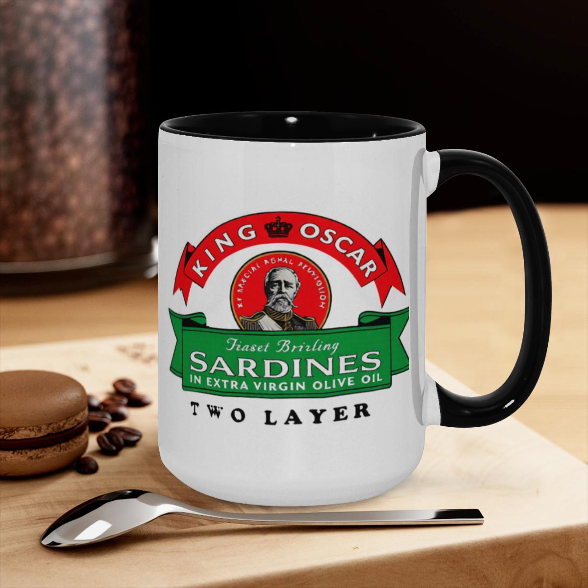 King Oscar Sardines Mug - Retro Seafood Art Cup - Image 3