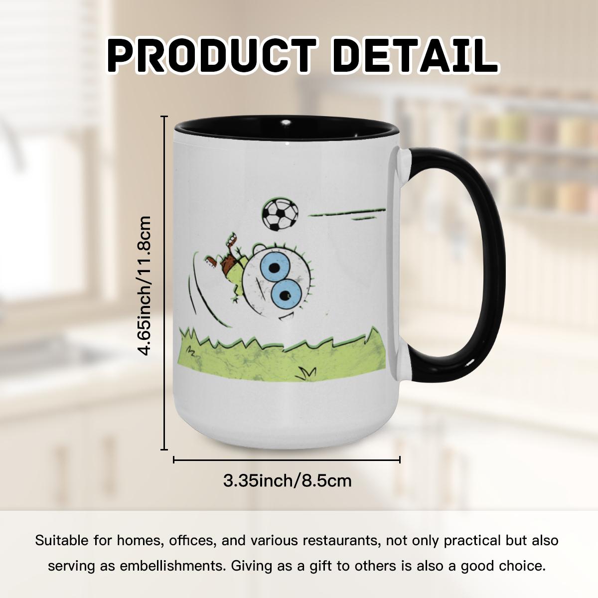 Cartoon Soccer Player Mug - Whimsical Football Fan Cup - Image 8
