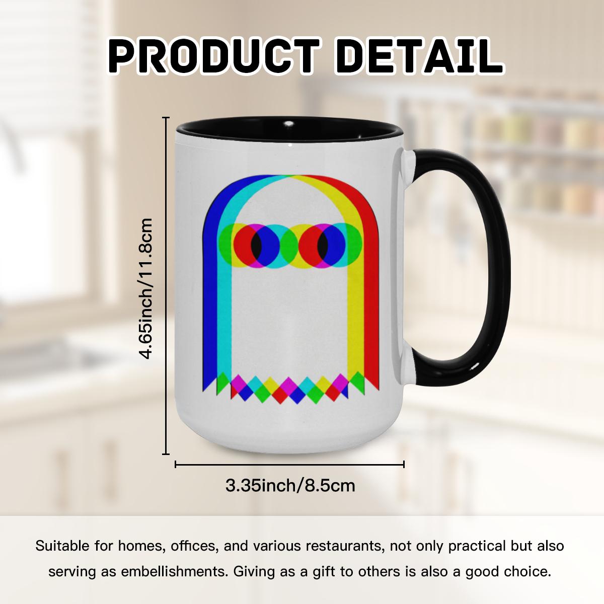 Pop Art Ghost Mug - Rainbow Colors Cup - Image 8