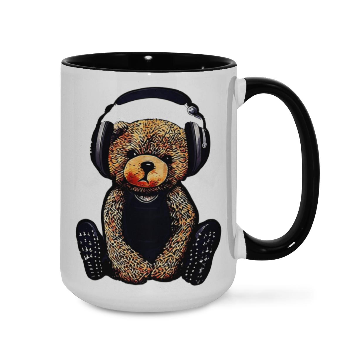 Teddy Bear Headphones Mug - Streetwear Style Cup