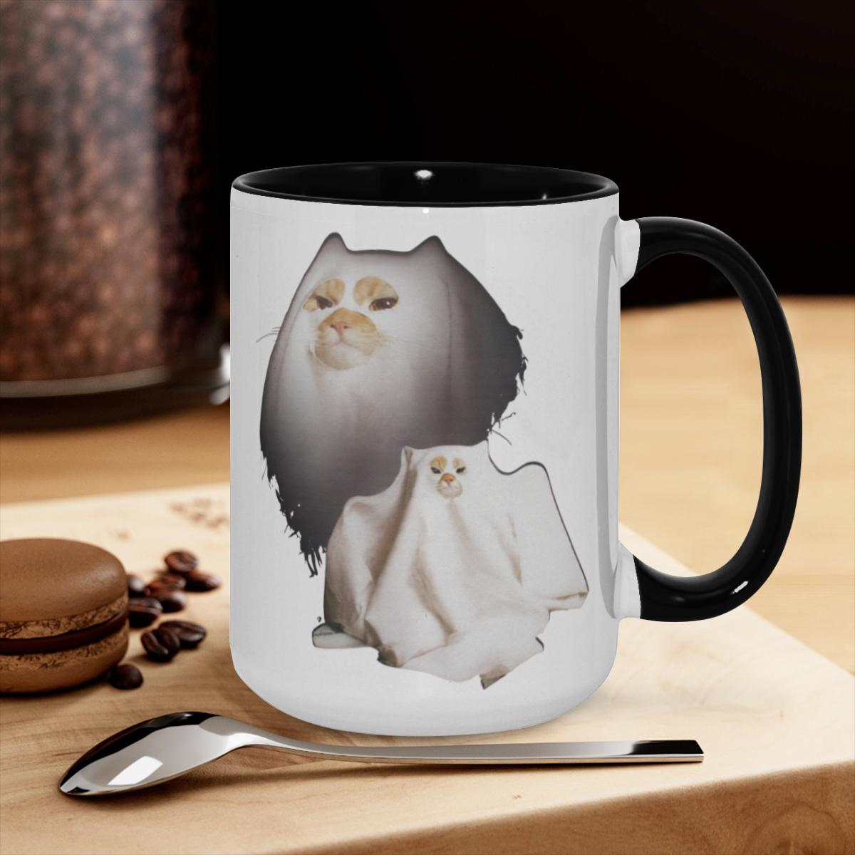 Ghost Cat Duo Mug - Funny Halloween Feline Cup - Image 3