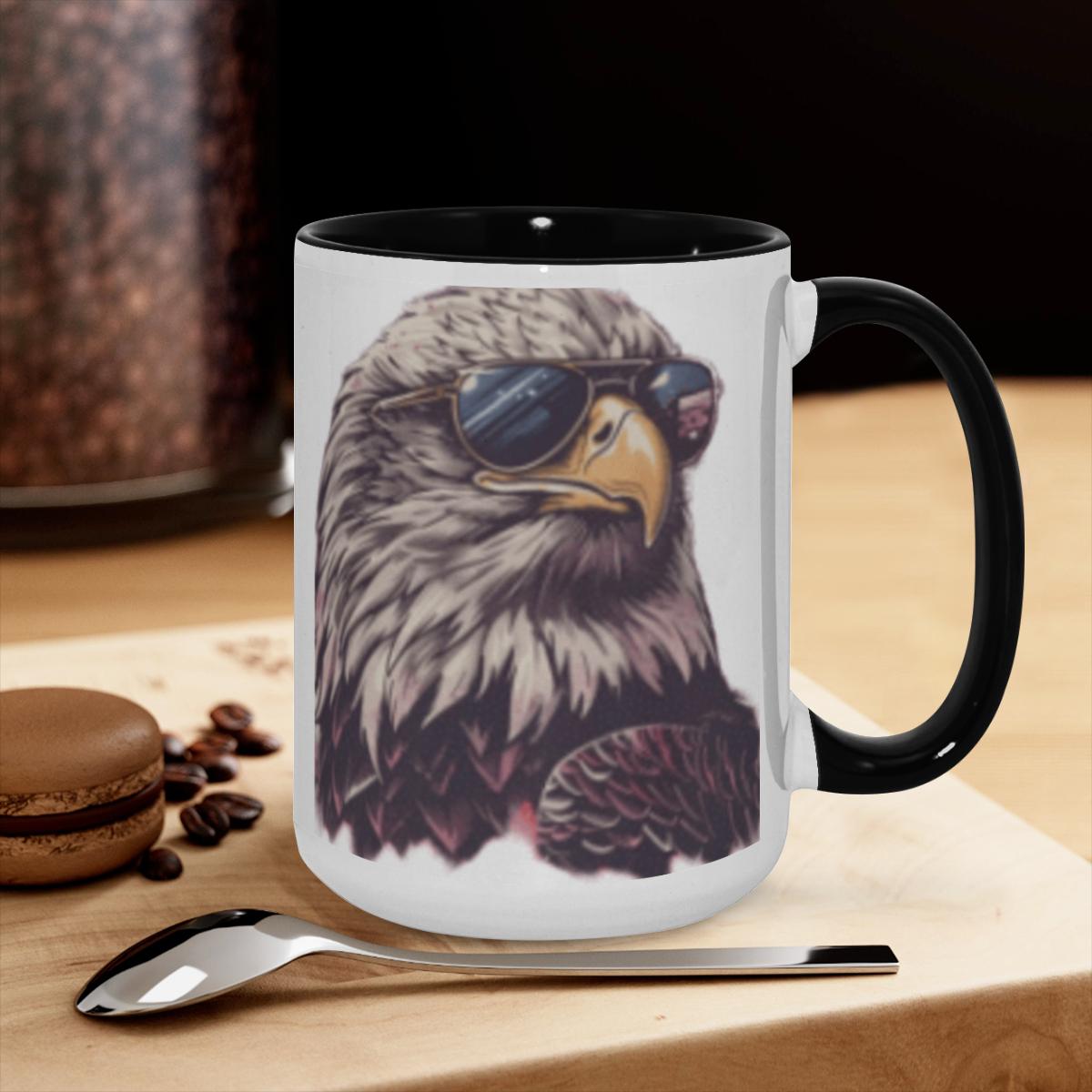 American Eagle Sunglasses Mug - Patriotic USA Cup - Image 3