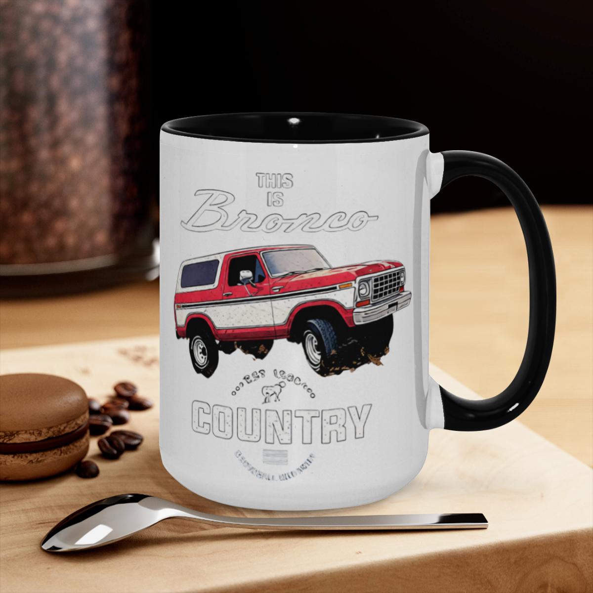 Retro Bronco Mug - Vintage SUV Americana Coffee Cup - Image 3