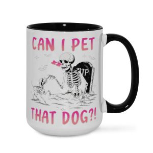 Can I Pet That Dog? Skeleton Mug - Halloween Cup