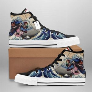 Anime Inspired Hand-Painted High Top Sneakers | Custom Canvas Shoes