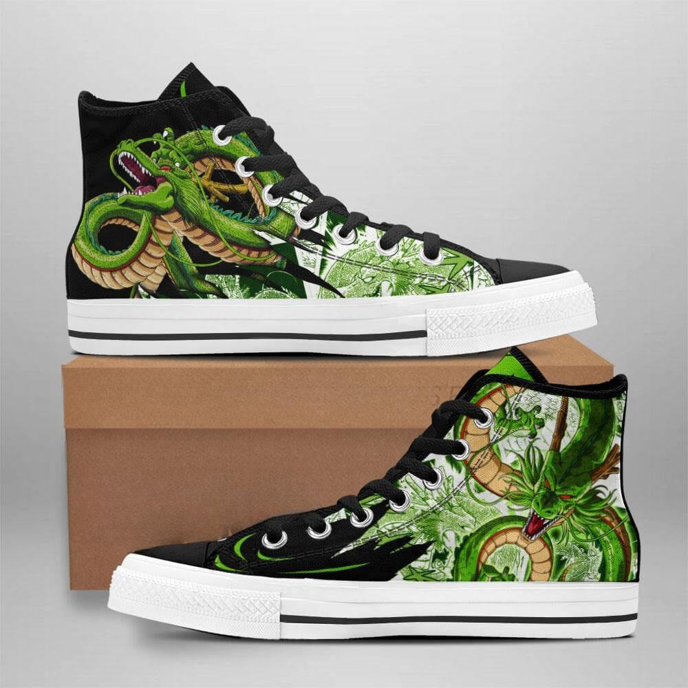 Dragon Print Hand-Painted High Top Sneakers | Custom Street Shoes