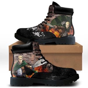 Anime Warrior Combat Boots | Hand-Painted Custom High Top Shoes