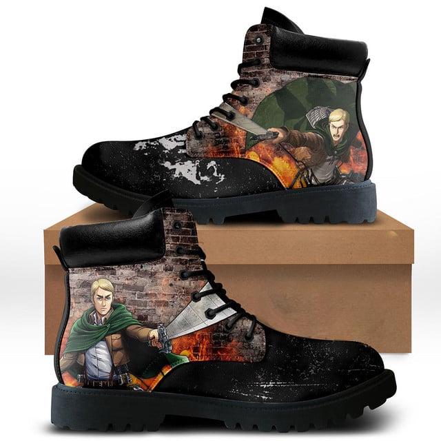 Anime Warrior Combat Boots | Hand-Painted Custom High Top Shoes