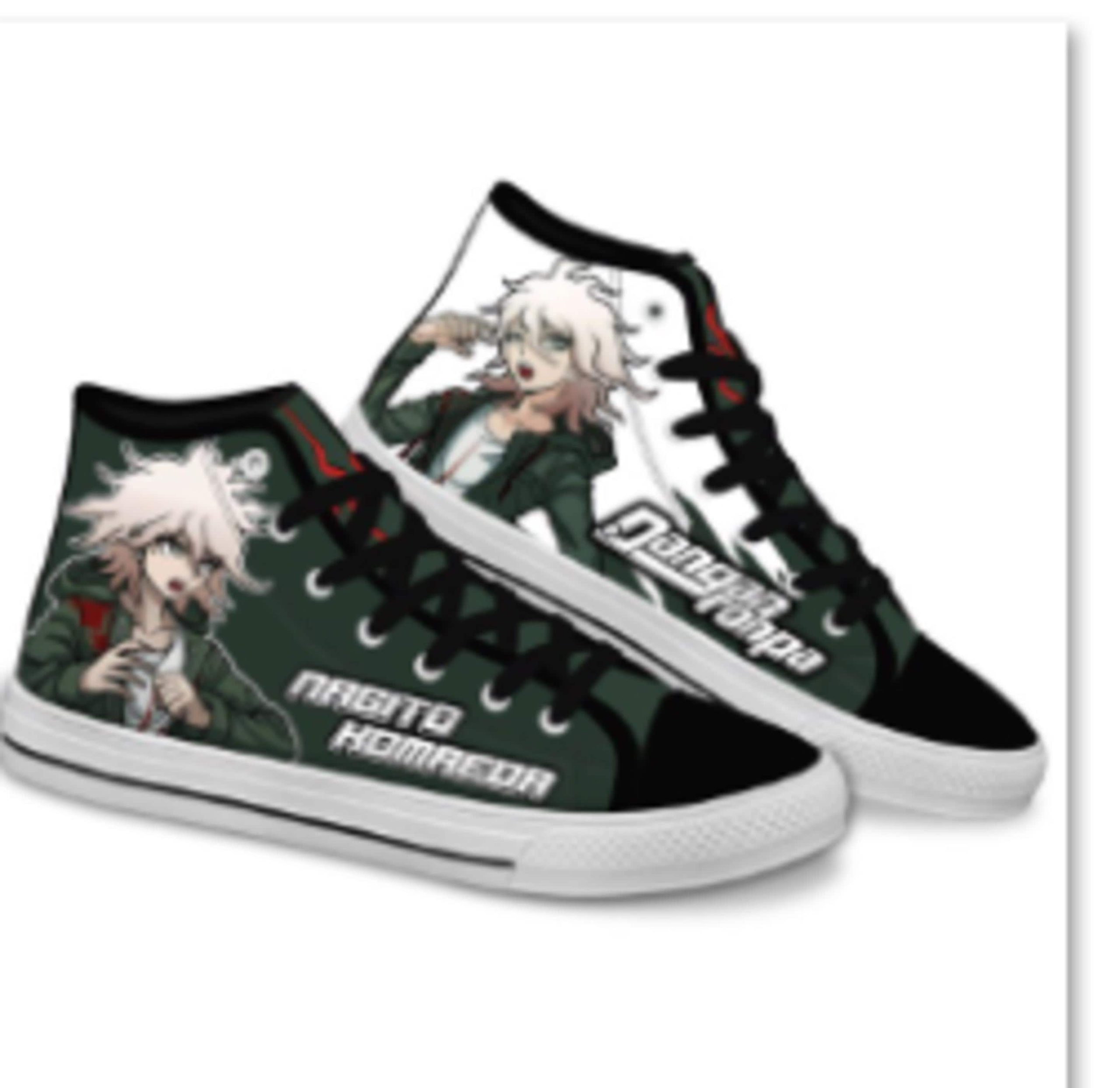 Anime Inspired Hand-Painted High Top Sneakers | Custom Canvas Shoes