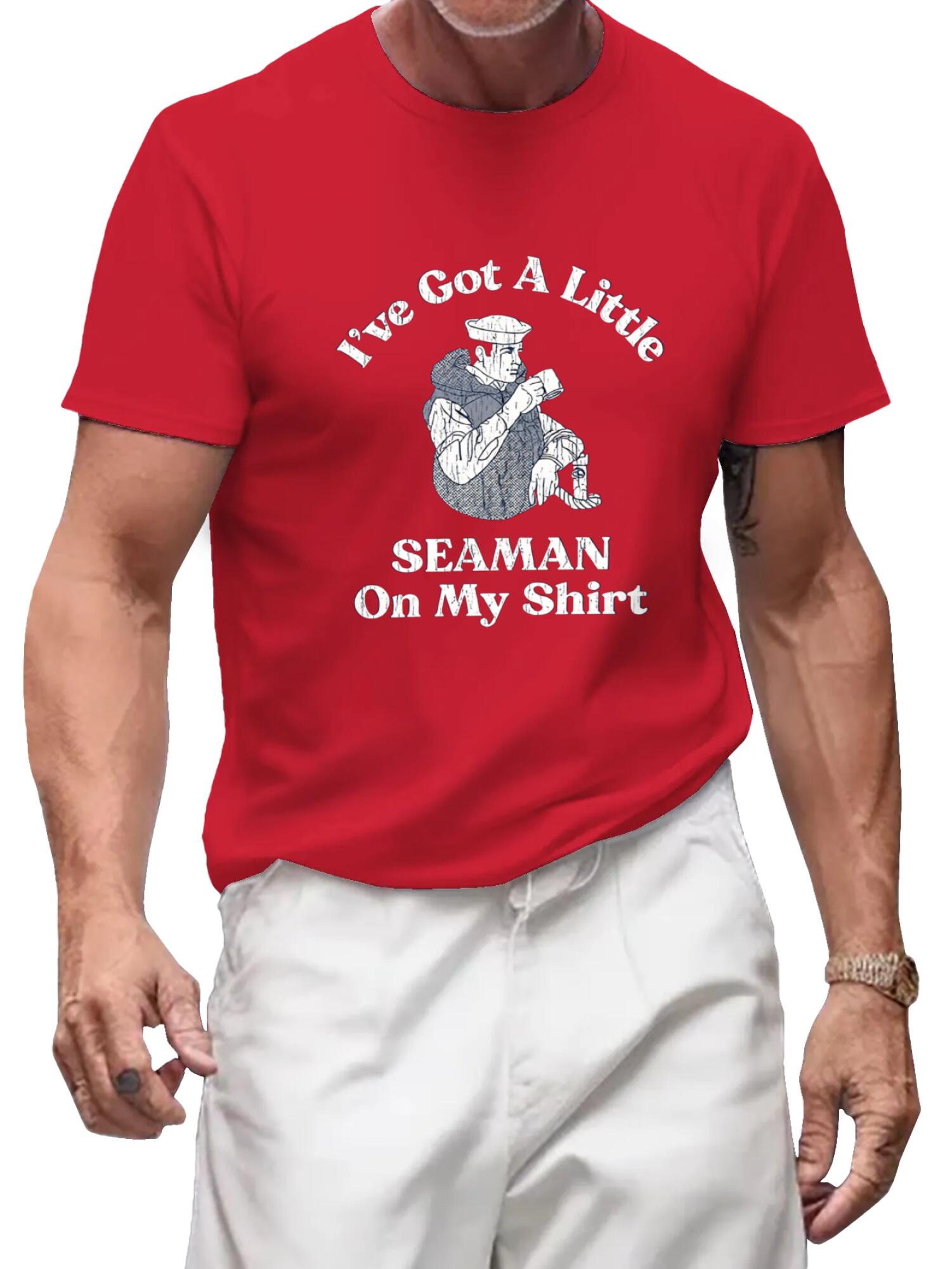 Seaman Innuendo T-Shirt - Funny Nautical Joke Graphic Tee - Image 3
