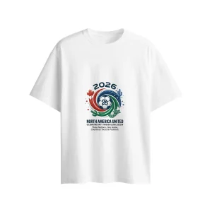 2026 North America United Soccer Graphic T-Shirt | Men’s Cotton Double-Sided Print