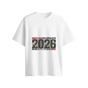 North America United 2026 Soccer Graphic T-Shirt for Men | 26 Typography Fan Tee