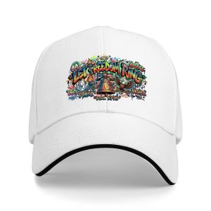 White sandwich baseball cap with the full colorful graffiti-style “Let Freedom Ring” print, studio shot.