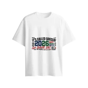 2026 World Cup Soccer Fan "Game On" Men's Premium Cotton T-Shirt | Double-Sided North America United Supporter Gear