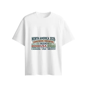 2026 World Cup Soccer Fan Host Cities Men's Premium Cotton T-Shirt | Double-Sided North America United Gameday Apparel