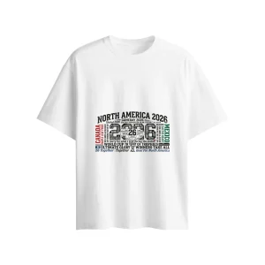 North America 2026 Soccer Graphic T-Shirt for Men | Canada Mexico Fan Tee