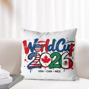Lifestyle shot: the pillow cover on a white sofa, showing how the colorful design complements home decor.