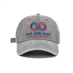 Light grey retro cotton baseball cap, 1776-2026 America 250 anniversary unity symbol patriotic casual fan hat