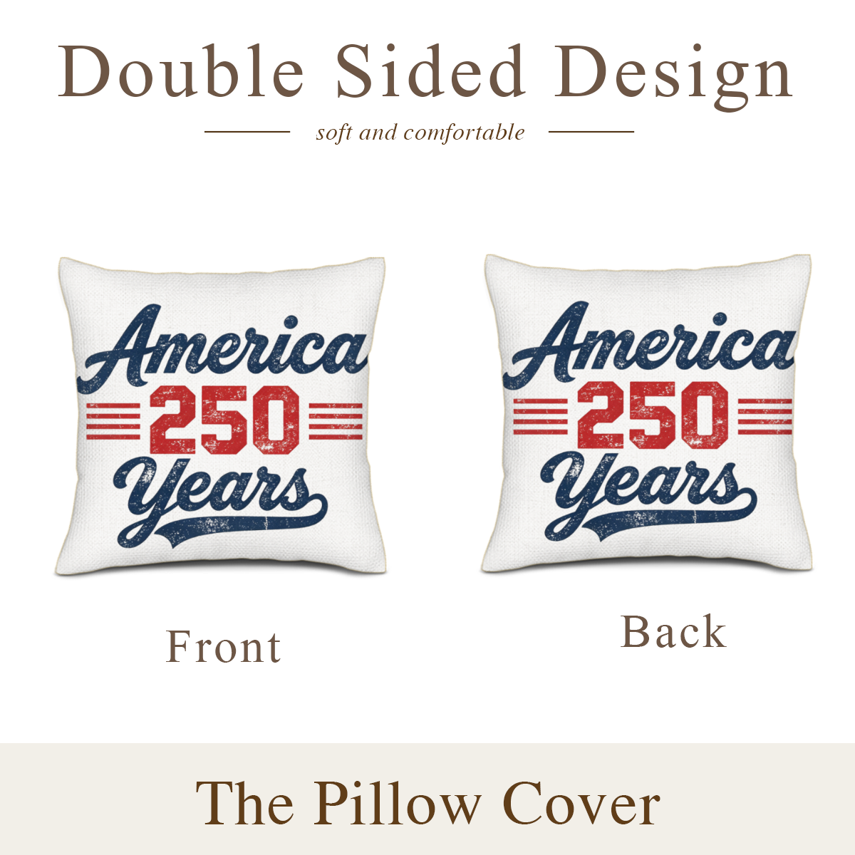 Double-sided design display showing both sides of the identical patriotic print.