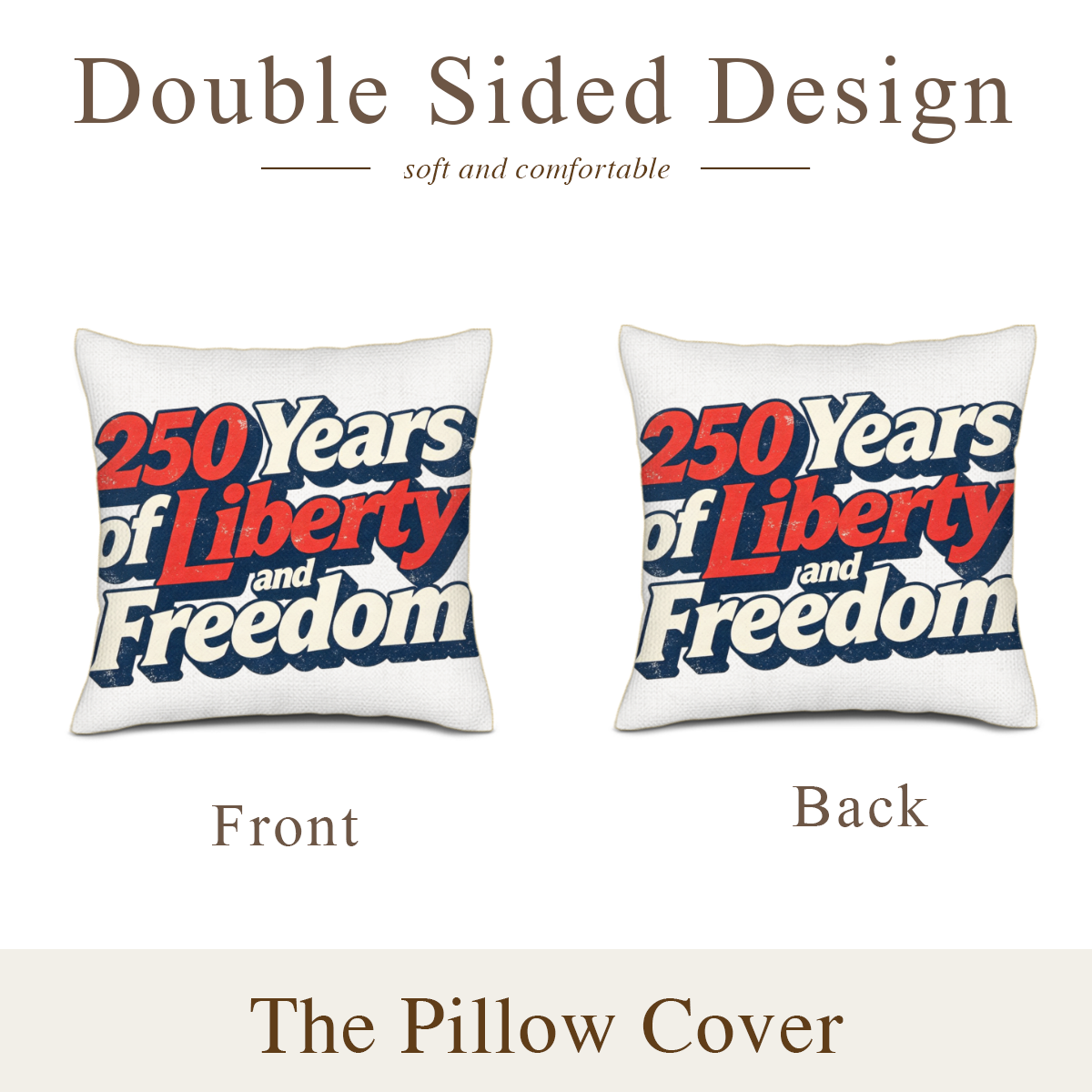 Double-sided design display showing both sides of the identical patriotic print.