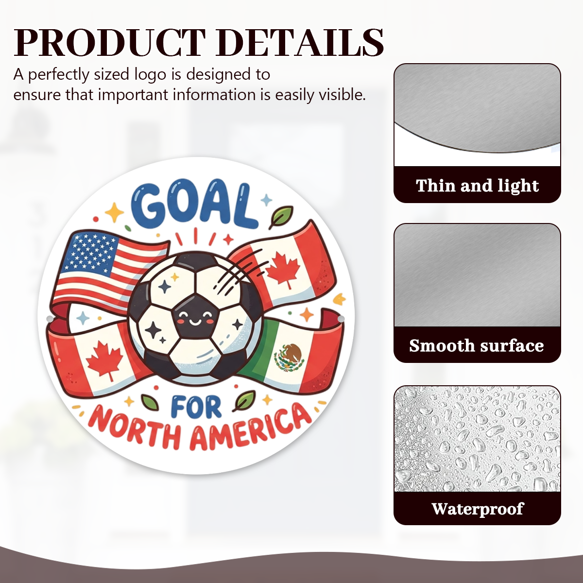 Textures showcase thin lightweight body, smooth finished surface and waterproof water-repellent aluminum material