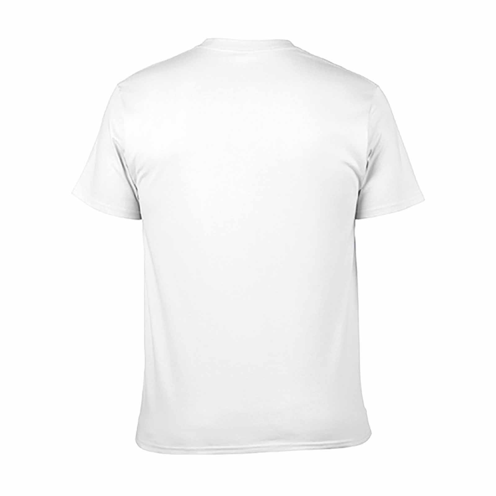 Plain white cotton t-shirt rear view, blank base for front patriotic USA football print